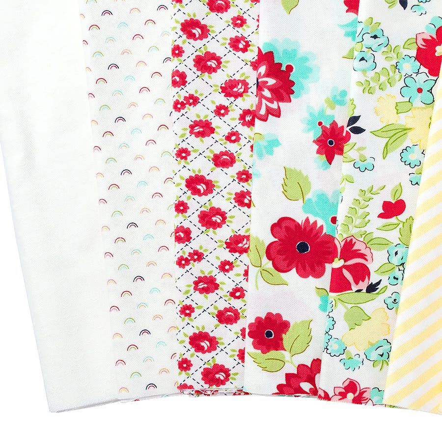 Shine On Layer Cake by Bonnie and Camille Moda Fabrics Precut Bright floral designs 55210LC