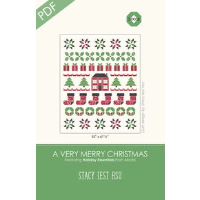 A Very Merry Christmas Downloadable PDF Quilt Pattern | Stacy Iest Hsu
