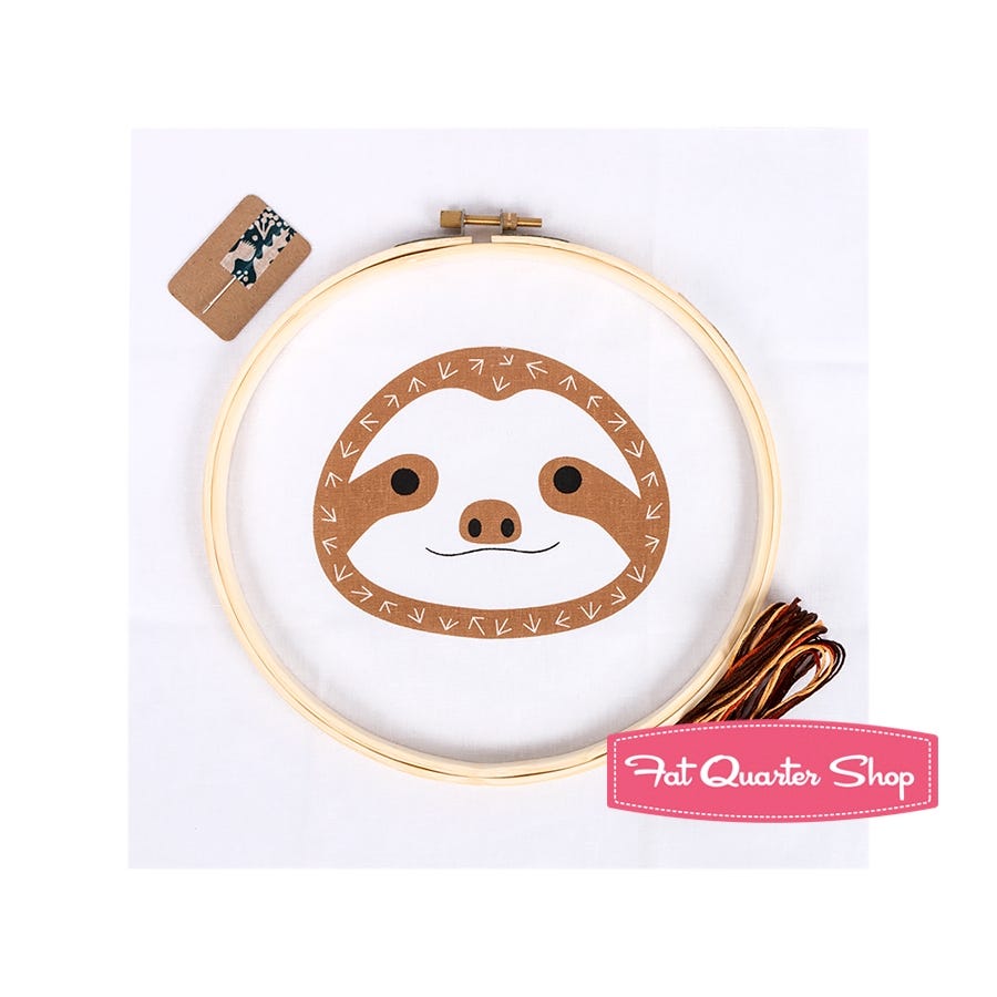Raccoon Cub Hoop Art Embroidery Kit | Kiriki Press #HA-011 | Fat 