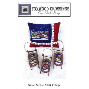 Small Sleds Cross Stitch Pattern | Foxwood Crossings 