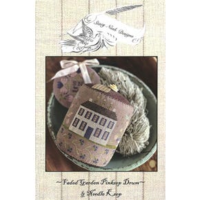 Faded Garden Pinkeep Drum & Needle Keep Cross Stitch Pattern | Stacy Nash Primitives