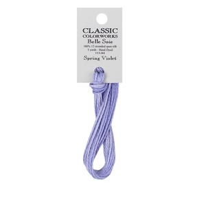 Spring Violet Belle Soie Classic Colorworks 12 Strand Hand-Dyed Silk Floss | Classic Colorworks #CCS-068
