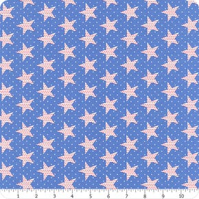 Star Spangled Blue Stitched Stars Yardage | SKU# 9944-B