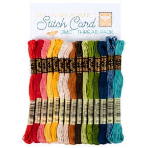 Lori Holt Bee in My Bonnet Stitch Cards Set B DMC Thread Pack| DMC #LH-StitchCardsSetB-DMC