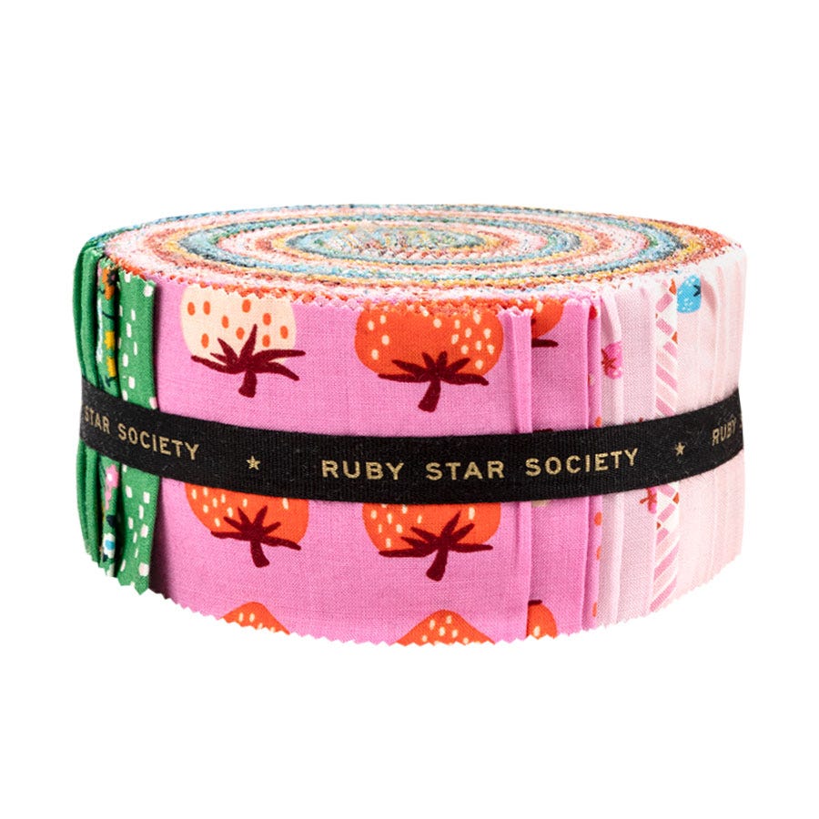Scrumptious Honey Sweet Quilt 20 strips Jelly Roll Big Polka Dot Pastel Tone 