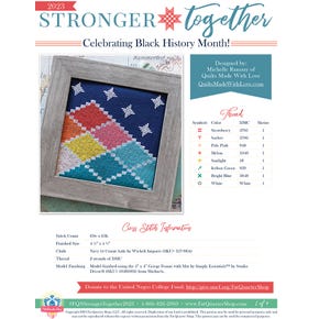 2023 Stronger Together FREE Downloadable PDF Cross Stitch Pattern | Fat Quarter Shop