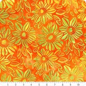 Summer Zest Artisan Batiks Tangerine Sunflower Yardage | SKU# 21094-147