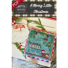 A Merry Little Christmas Downloadable PDF Cross Stitch Pattern | Stitching with the Housewives A Sip of the Seasons
