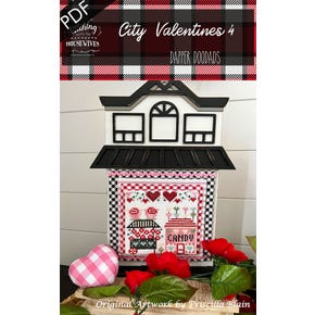 City Valentines 4 Downloadable PDF Cross Stitch Pattern | Stitching with the Housewives Dapper Doodads