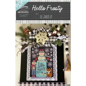 Hello Frosty Downloadable PDF Cross Stitch Pattern | Stitching with the Housewives All Jarred Up