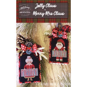 Jolly Claus and Merry Mrs Claus Cross Stitch Pattern | Stitching with the Housewives 