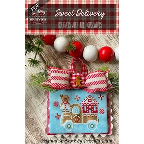 Sweet Delivery Downloadable PDF Cross Stitch Pattern | Stitching with the Housewives Holidays with the Housewives