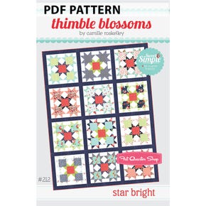 Star Bright Downloadable PDF Quilt Pattern | Thimble Blossoms