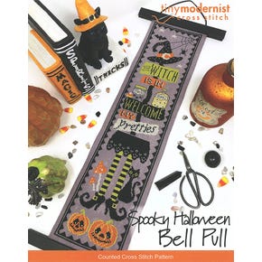 Spooky Halloween Bell Pull Cross Stitch Pattern | Tiny Modernist