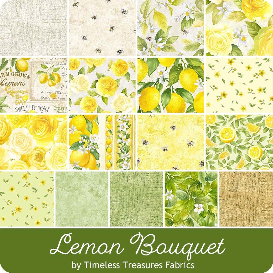 Lemon Bouquet Treat Squares | Timeless Treasures Fabrics