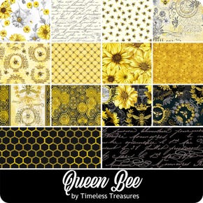 Queen Bee Digitally Printed Fat Quarter Bundle | Timeless Treasures Fabrics