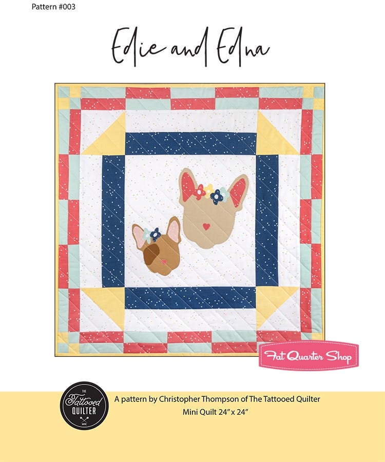Edie And Edna Mini Downloadable Pdf Quilt Pattern The Tattooed