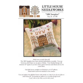 UVW ABC Samplers 8 Cross Stitch Pattern with Thread | Little House Needleworks