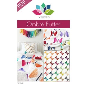 Ombre Flutter Downloadable PDF Quilt Pattern | V and Co.