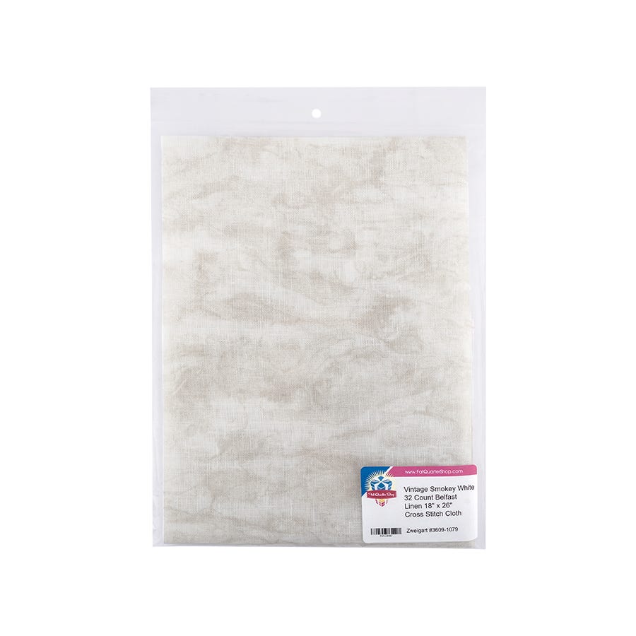 Vintage Smokey White 32 Count Belfast Linen 18 Vintage Smokey White 32 Count Belfast Linen 18