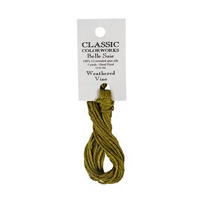 Weathered Vine Belle Soie Classic Colorworks 12 Strand Hand-Dyed Silk Floss | Classic Colorworks #CCS-106