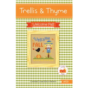 Welcome Fall Cross Stitch Pattern | Trellis and Thyme