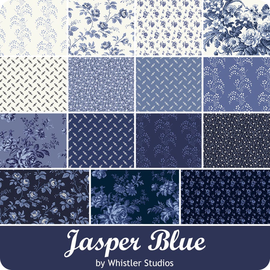 Jasper Blue Fat Quarter Bundle | Whistler Studios for