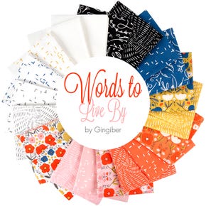 Words to Live By Fat Quarter Bundle | Gingiber for Moda Fabrics