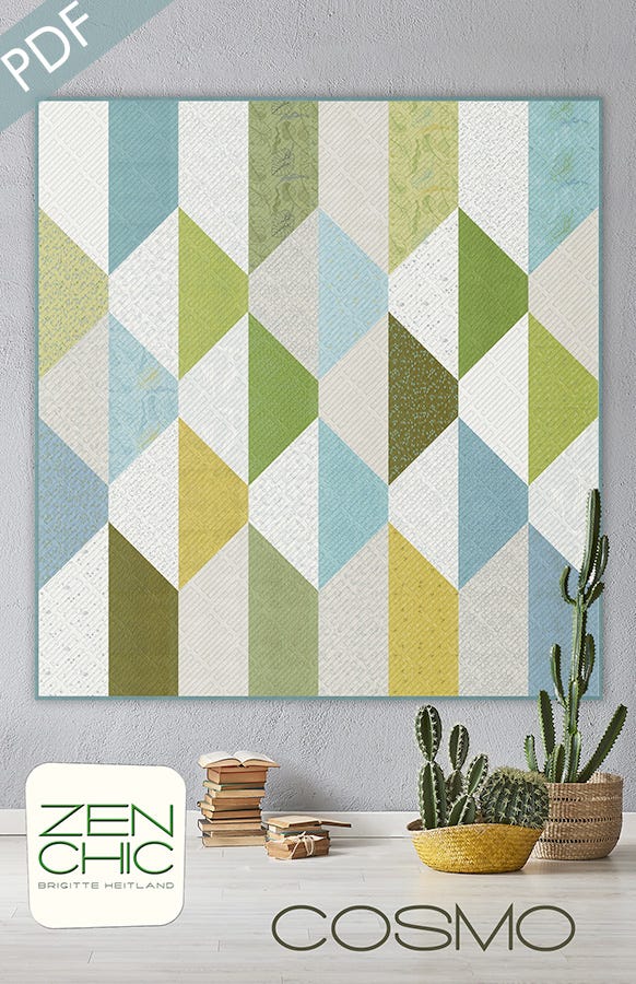 Cosmo Downloadable PDF Quilt Pattern | Zen Chic | Fat