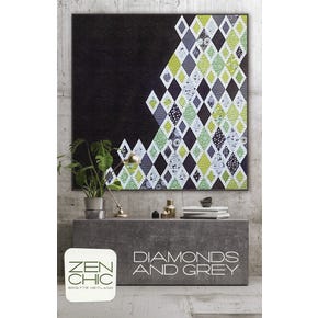 Diamonds and Grey Quilt Pattern | Zen Chic #ZC-DGQP