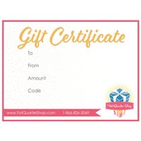 Gift Certificates for Quilters