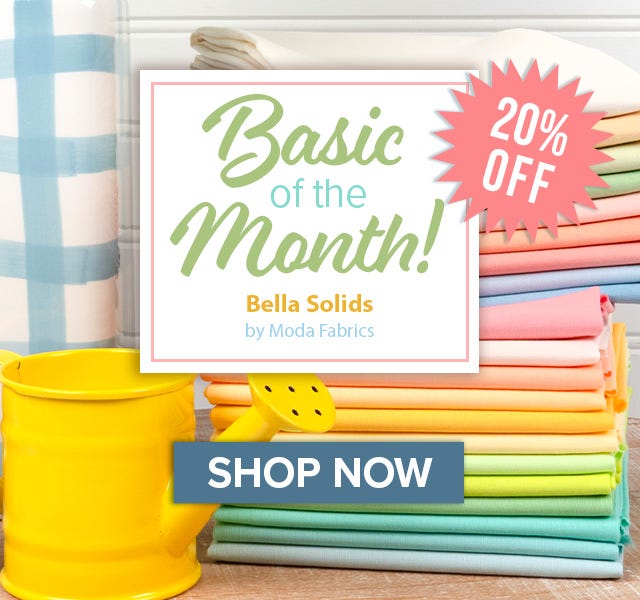 Bella Solids by Moda Fabrics
