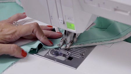 Continue sewing to the marked line