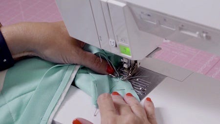 Sew the ends of the strips together