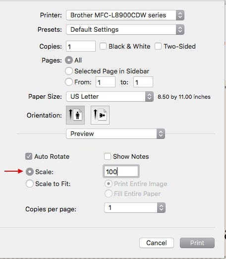 Print to Scale Mac