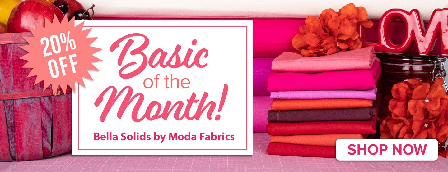 Moda Bella Solids Quilting Fabric on Sale