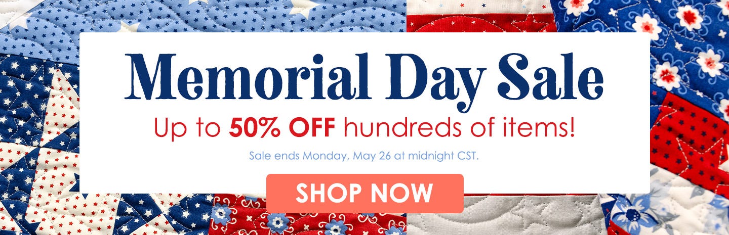 Memorial Day Quilting Fabric Sale 2025